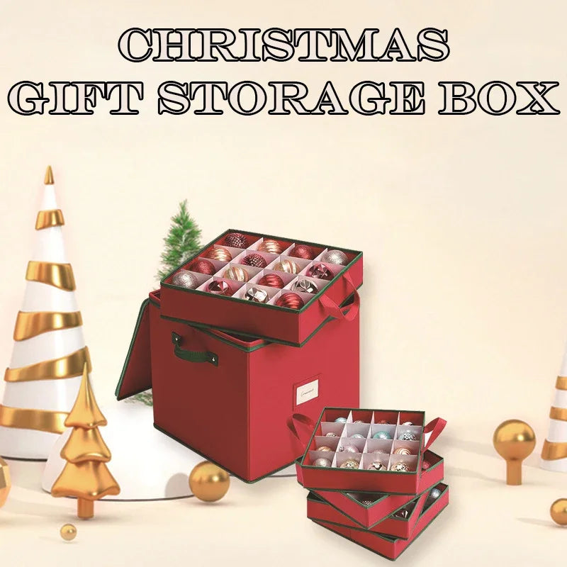 64-Grid Christmas Ball Storage Box Christmas Tree Ornaments Pendant Toys Separate Protection Storage Box Ornament Storage